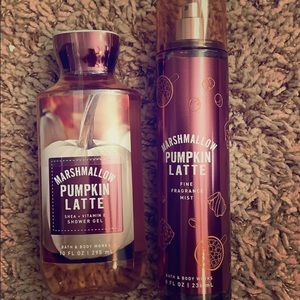 Bath and Body Works Marshmallow Pumpkin latte set